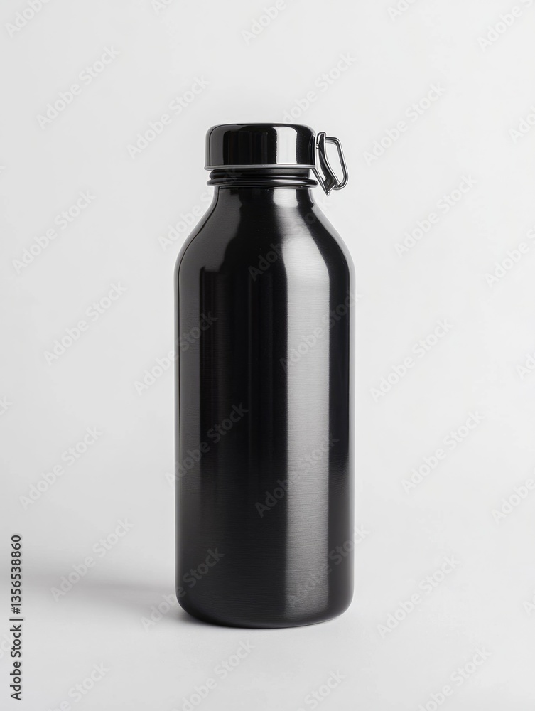 Waterbottle: Chrome Metallic Sample Mock-up in Studio Setting Waterbottle: Chrome Metallic Sample Mock-up in Studio Setting