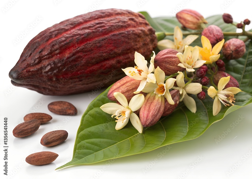 Guyanese cacao's beauty revealed captivating product photos of delicate flowers and rich pods