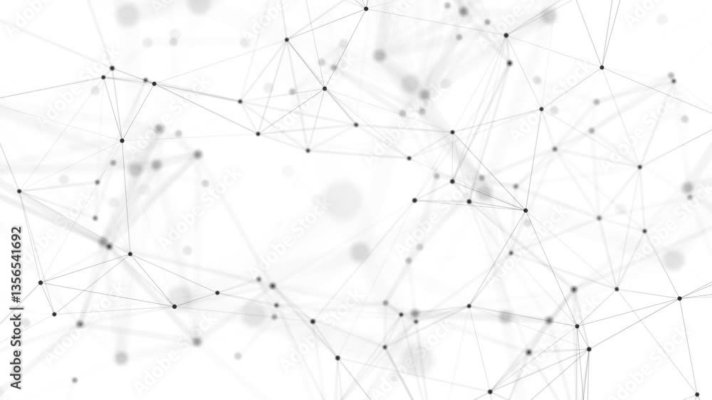 Animation of lines and dots connecting network concept. Abstract network animation on white background. network lines structure. 4k