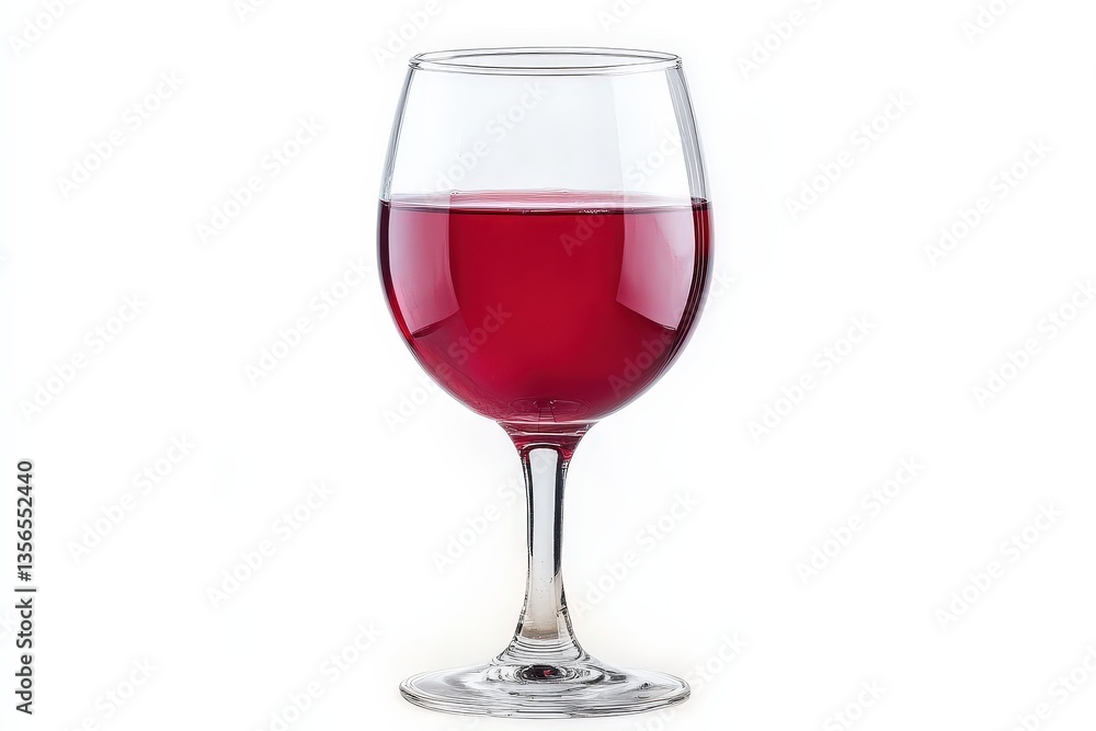 A single wine glass filled with red liquid beverage A single wine glass filled with red liquid beverage