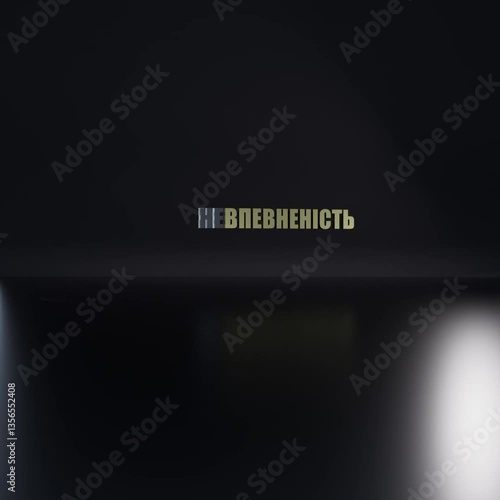 Uncertainty breaks down and turns into confidence (in ukrainian), 3d animation 