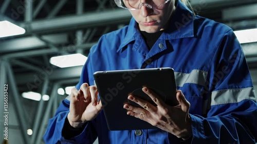 The Worker with Tablet Device