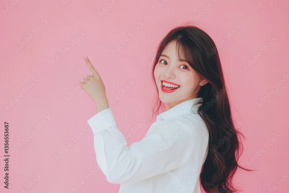 Smiling young Asian lady with a cheerful expression Smiling young Asian lady with a cheerful expression