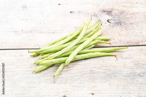 Raw fresh young green bean