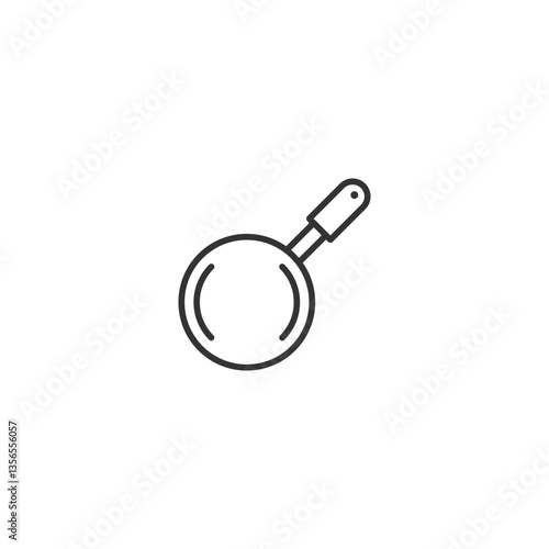 Magnifying glass linear icon for search and zoom.