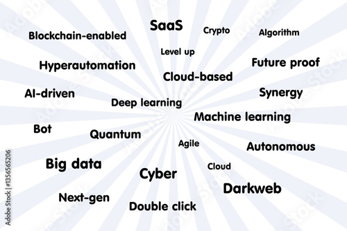 Foto Software company corporate buzzwords loved by managers, disliked by employees