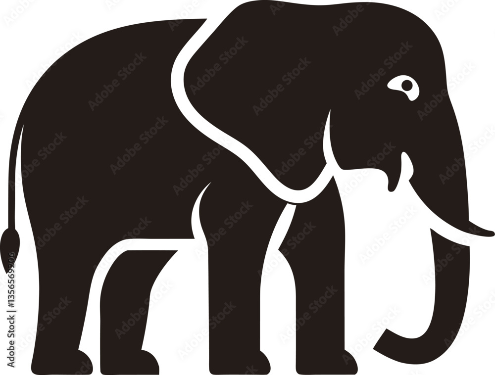 Obraz premium Elephant Silhouette design