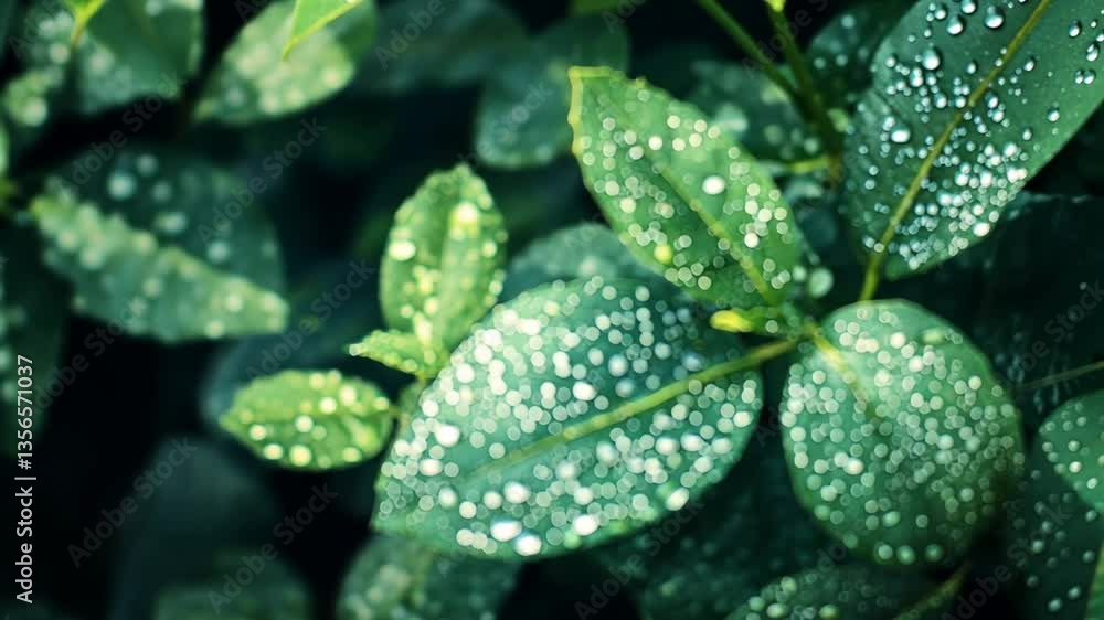 Dew-Kissed Leaves: A Symphony of Green Dew-Kissed Leaves: A Symphony of Green