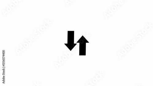 Free Download a black double-sided arrow icon illustration, on a white background, and 4k illustration. - GFXLoad