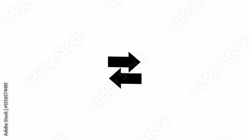 Free Download a black double-sided arrow icon illustration, on a white background, and 4k illustration. - GFXLoad