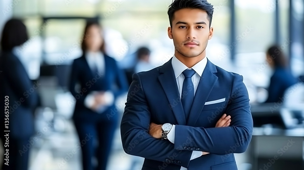 Confident businessman with arms crossed. Confident businessman with arms crossed.