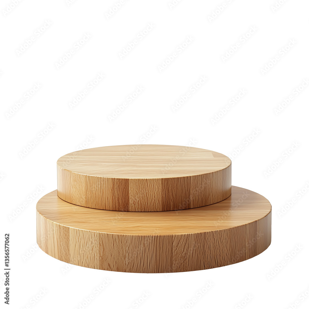 A wooden round podium on transparent background PNG A wooden round podium on transparent background PNG