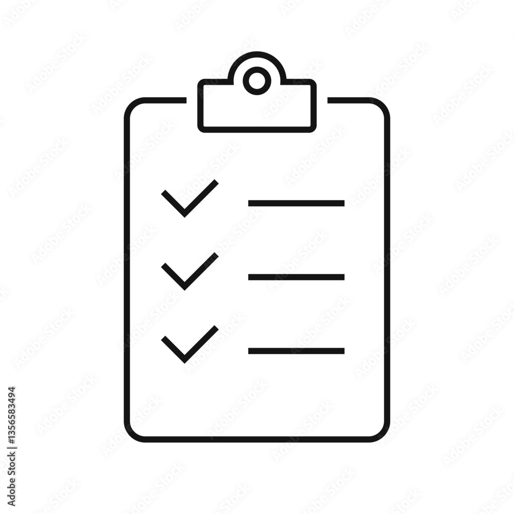 Checklist vector line icon