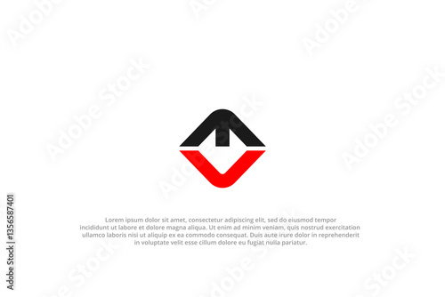 letter ev or ea abstract business modern minimalist logo