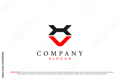 Free Download letter hv or xv or ha or xa abstract business modern minimalist logo - GFXLoad