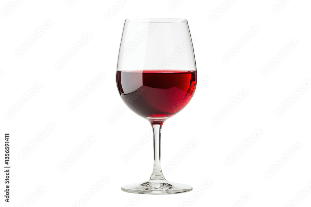 Elegant glass of red wine isolated on white background, cut out Elegant glass of red wine isolated on white background, cut out