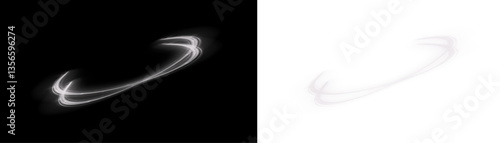 Png twirl white neon lines vector abstract background white Futuristic technological style lines Png Abstract background with road speed lines white