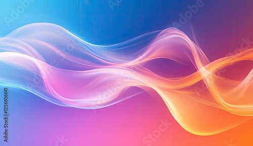 Wallpaper Mural Abstract fluid waves of vibrant colors Torontodigital.ca