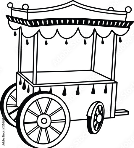 horse carriage vector illustration