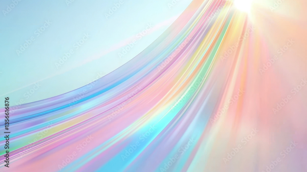 Colorful iridescent abstract background with flowing gradient tones and sunlight Colorful iridescent abstract background with flowing gradient tones and sunlight