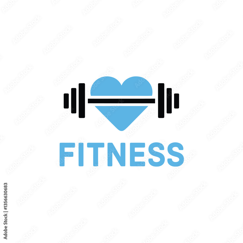 Fitness Logo Flat Vector Illustration Fitness Logo Flat Vector Illustration