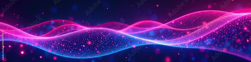 Abstract futuristic background with neon pink and blue glowing lines in high-speed wave-like patterns, futuristic, patterns Abstract futuristic background with neon pink and blue glowing lines in high-speed wave-like patterns, futuristic, patterns