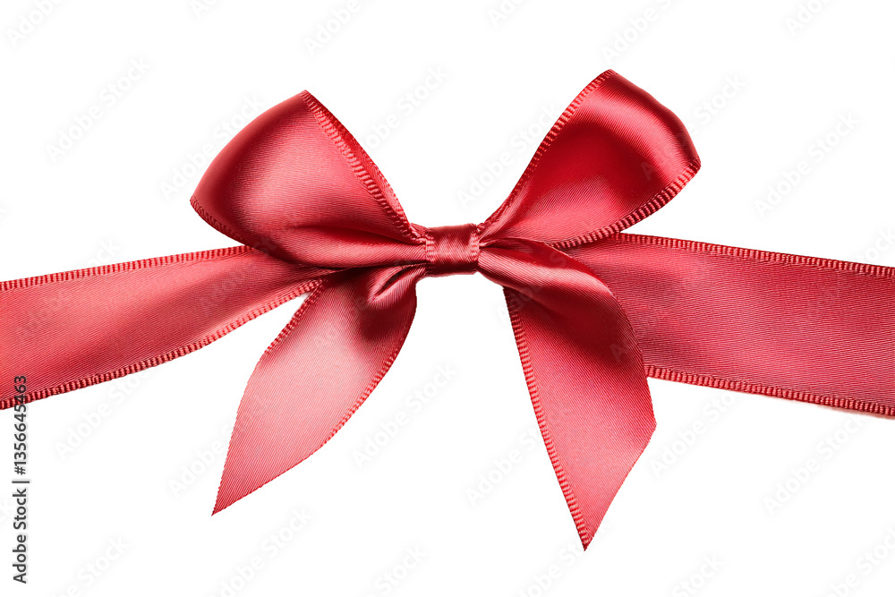 Satin gift bow with curved tails and vibrant red hue as a png file with transparent background
Satin gift bow with curved tails and vibrant red hue as a png file with transparent background