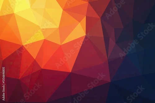 Abstract geometric background with bright light orange low poly crystal design pattern,  design,  geometric