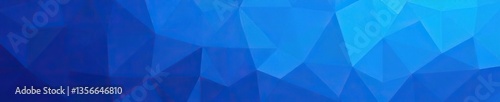Abstract geometric background with bright blue mosaic triangles in a low poly design,  blue,  vector