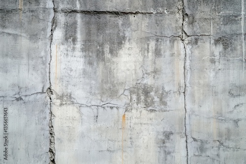 Raw concrete wall featuring subtle cracks and textures ideal for grunge-style designs