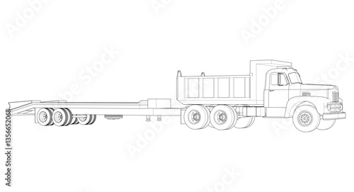 truck with a platform for transportation