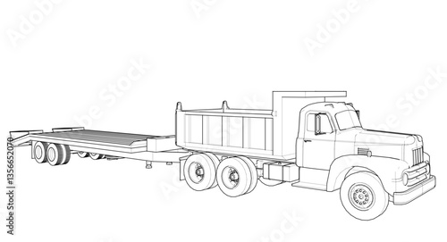 truck with a platform for transportation