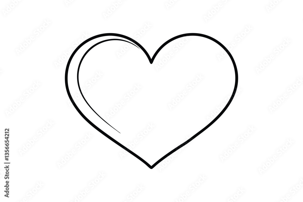 Line art vector illustration of a heart.eps Line art vector illustration of a heart.eps