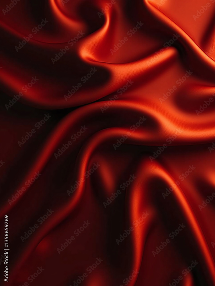 Obraz premium A red fabric with a wave pattern