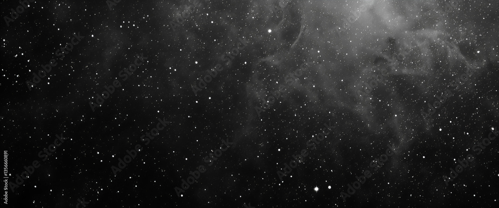 Obraz premium black and white dusty particle texture background with scattered fine grains and light speckles