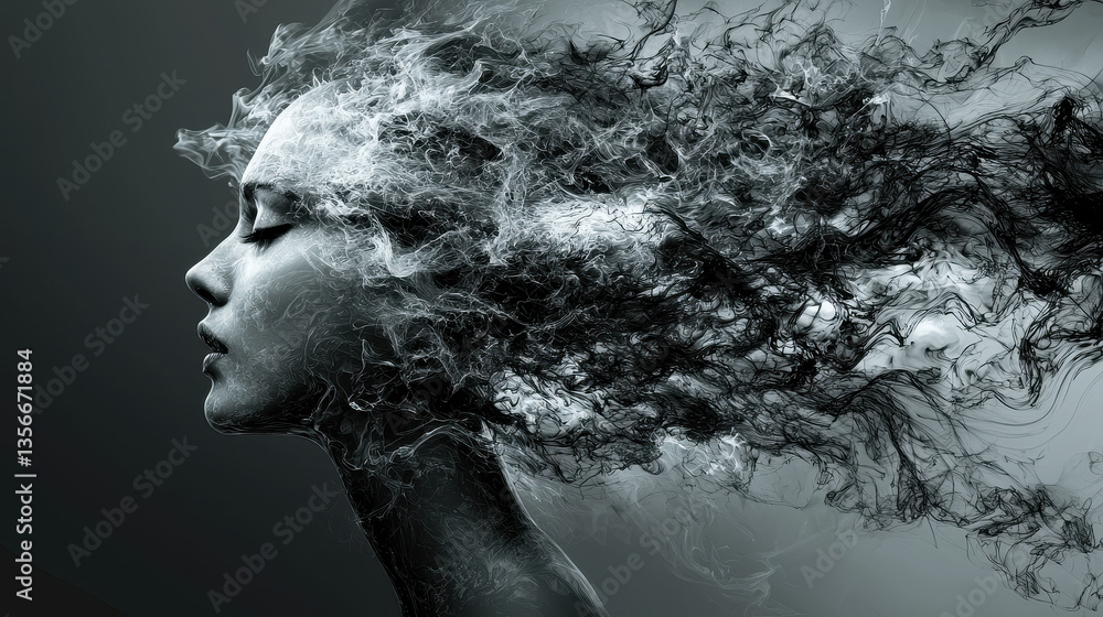 Exploring the depths of emotional emptiness through abstract visualization of a mind in heavy shadows Exploring the depths of emotional emptiness through abstract visualization of a mind in heavy shadows