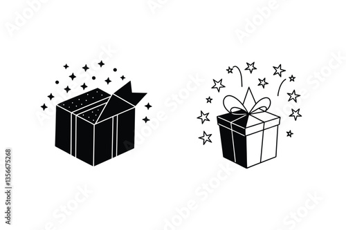 Magical Gift Boxes Opened and Closed, Sparkling Surprise