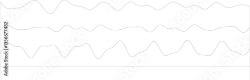 Abstract sound waves with varying frequencies and patterns.