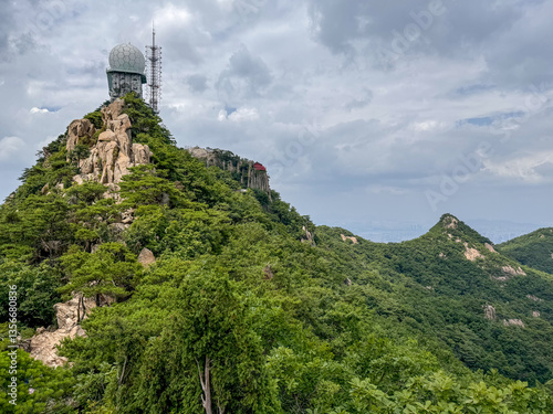 Wallpaper Mural Mountain Radar Station on a Rocky Peak in South Korea Torontodigital.ca