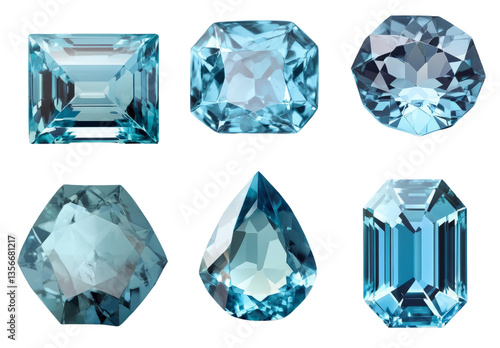 collection of blue gemstones shimmer, catching light beautifully