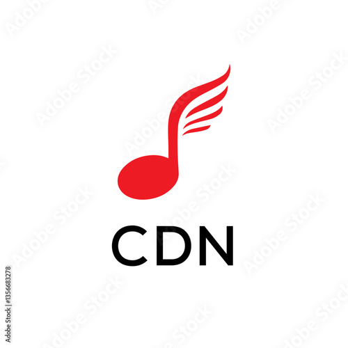 CDN creative minimalist letter logo.