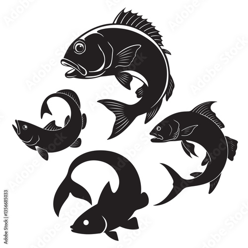 vector illustration of a fish