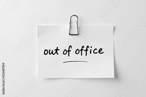 Concept demonstrating being out of the office, vacation, time off, break from work, rest