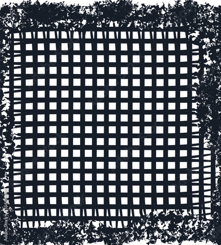 Dark grid, noisy lattice window, distortion at edges