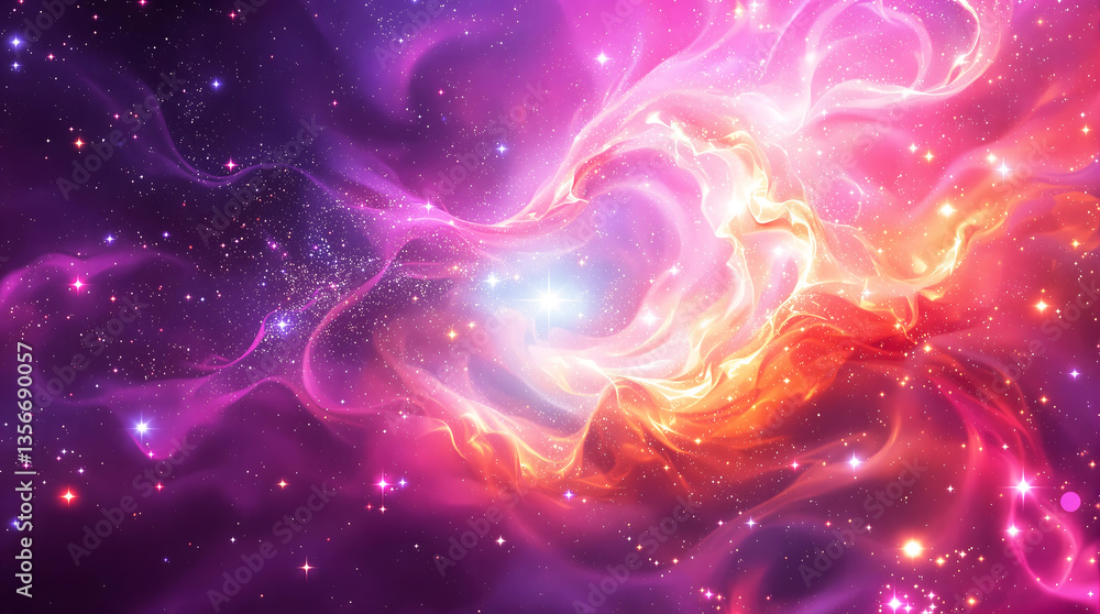 Cosmic Nebula Background, Electric Violet, Deep Magenta, Glowing White, Radiant Energy Swirls. Cosmic Nebula Background, Electric Violet, Deep Magenta, Glowing White, Radiant Energy Swirls.