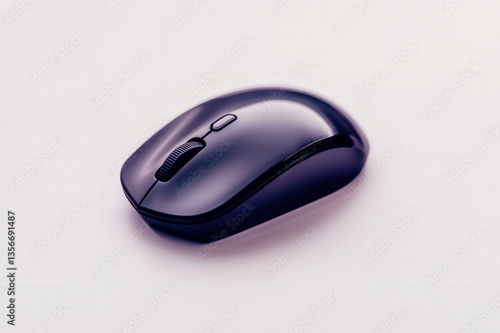Sleek wireless computer mouse on a smooth surface. Sleek wireless computer mouse on a smooth surface.