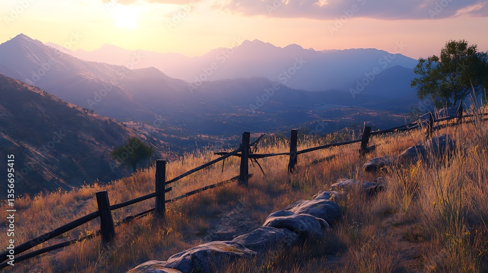 Fototapeta premium sunrise in the mountains