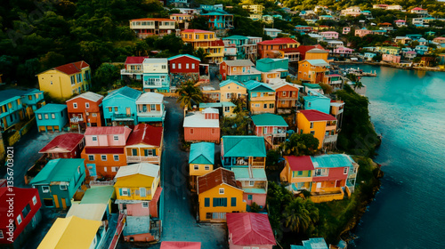 Wallpaper Mural The colorful houses on hilly, attractive place for vacationers Torontodigital.ca