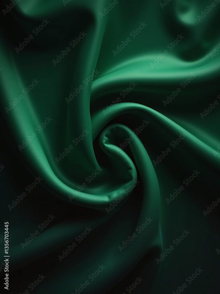 Obraz premium A green fabric with a spiral pattern