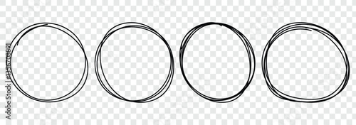 Scribble horizontal ellipse in rounder. Round scrawl frames. Pencil line vector. Doodle black circle, pen draw. Vector circular scribble doodle round circles for message note mark design element. 